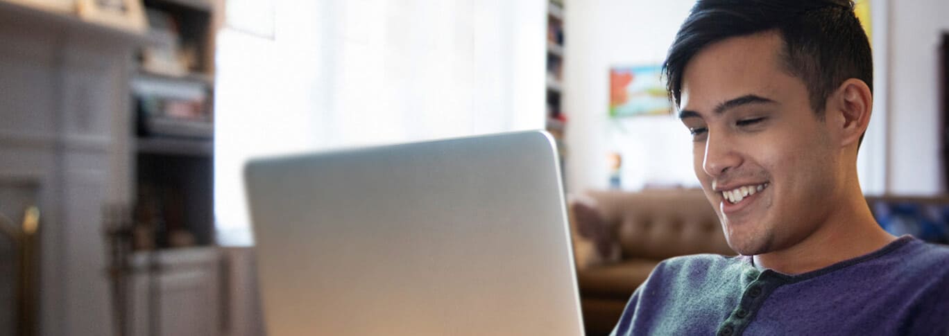 Man working at laptop