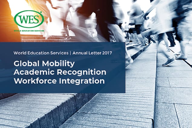 Global Mobility, Academic Recognition, Workforce Integration 2017 annual report cover