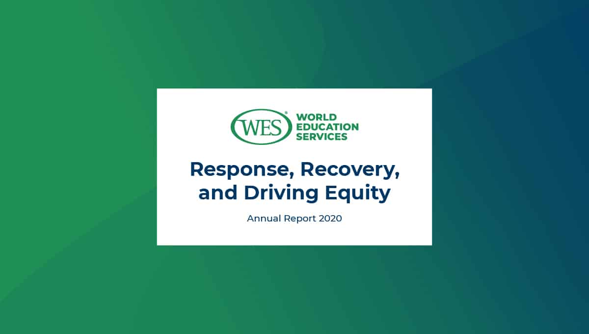 Response, Recovery, and Driving Equity 2020 annual report cover